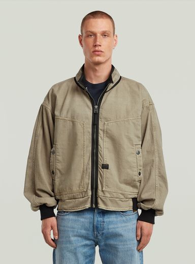 Oversized Denim Bomber